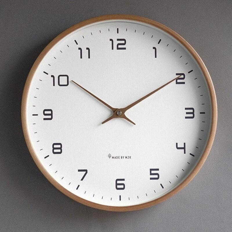 Scandinavian wall clock made of wood Bowlift by Bowlift