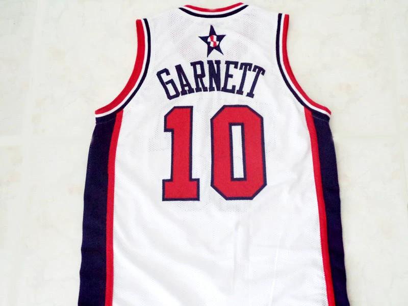Kevin Garnett Jersey #10 Team USA New Basketball White by My store basketball