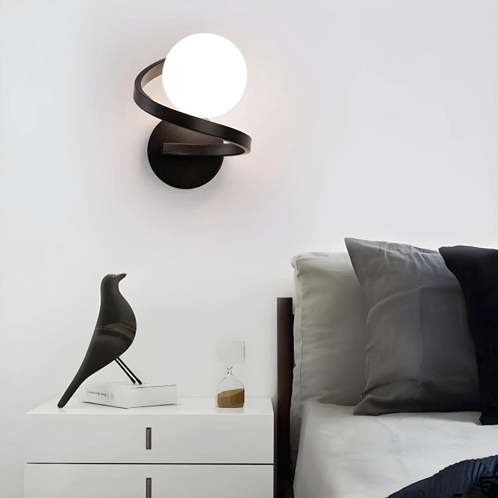 Spiral LED wall light with modern design Bowlift by Bowlift