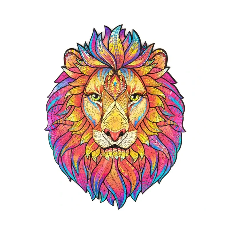 Wooden Lion Puzzle by Bowlift
