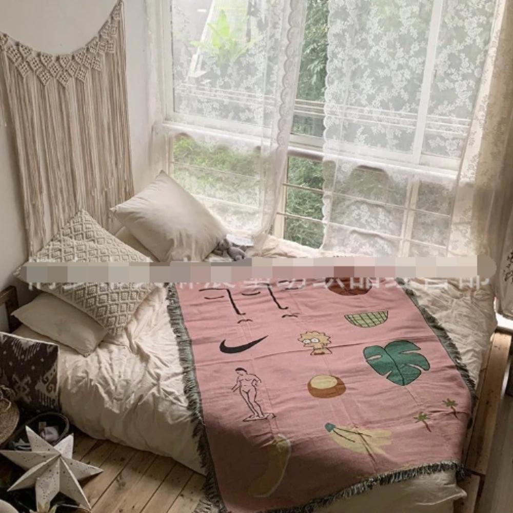 Pink Muse Woven Blanket by Casa & Beyond