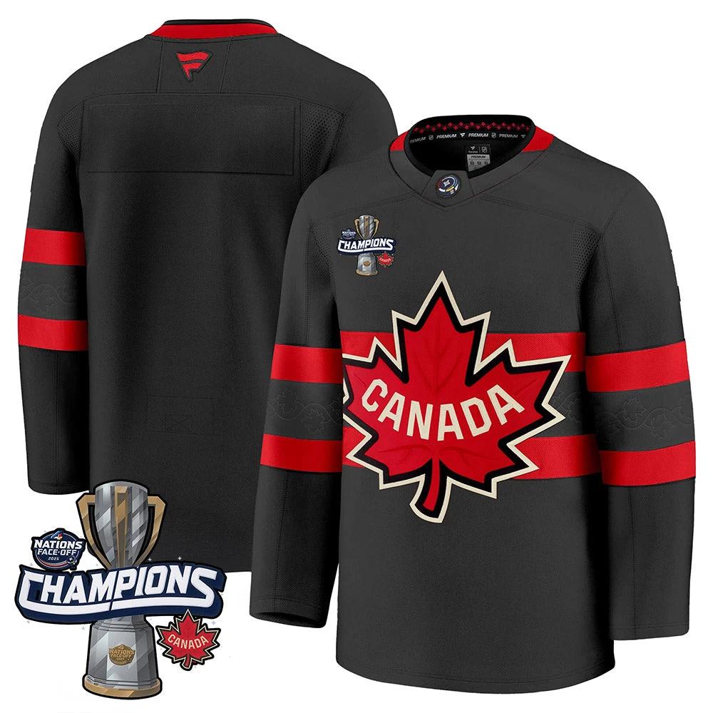 Men Canada 2025 4 Nations Face-Off Champions Jersey - All Stitched by Canada