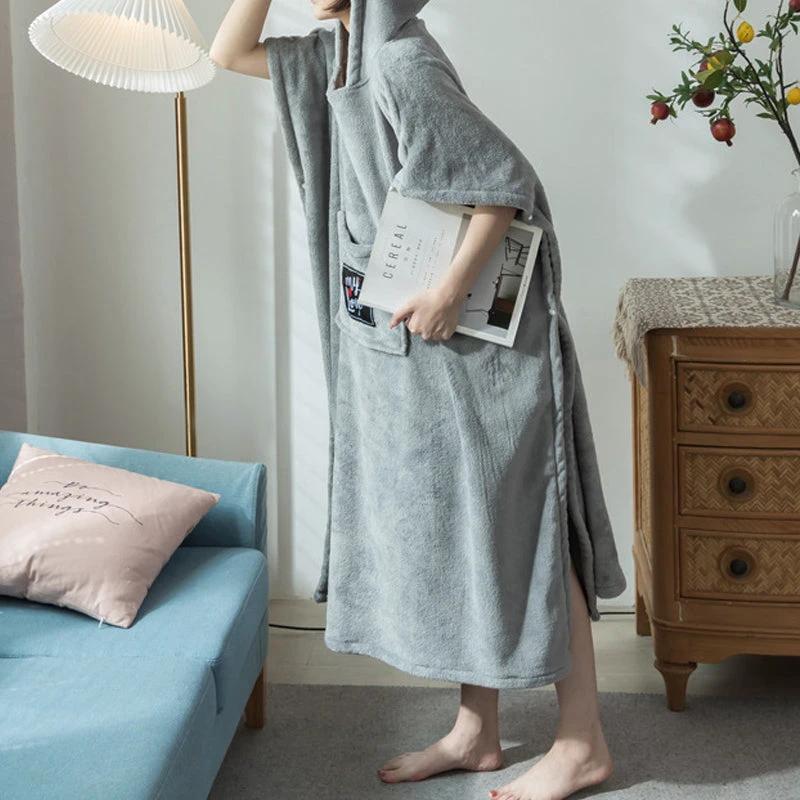 Terry bathrobe made of soft cotton fabric Girly by Bowlift