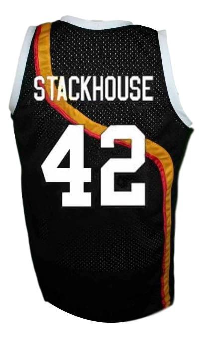 Jerry Stackhouse Jersey #42 Roswell Rayguns Basketball Sewn Black by My store basketball