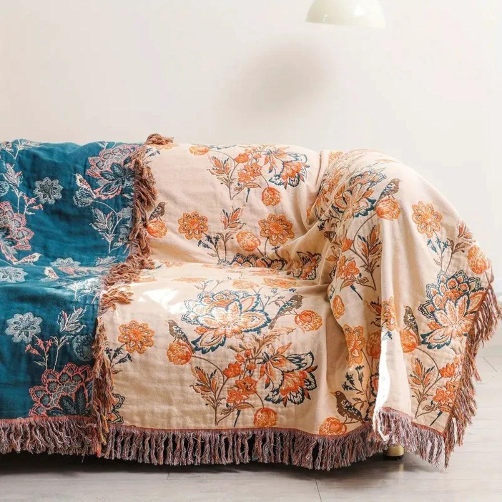 Rustic Cozy Boho Throw Blanket by Casa & Beyond