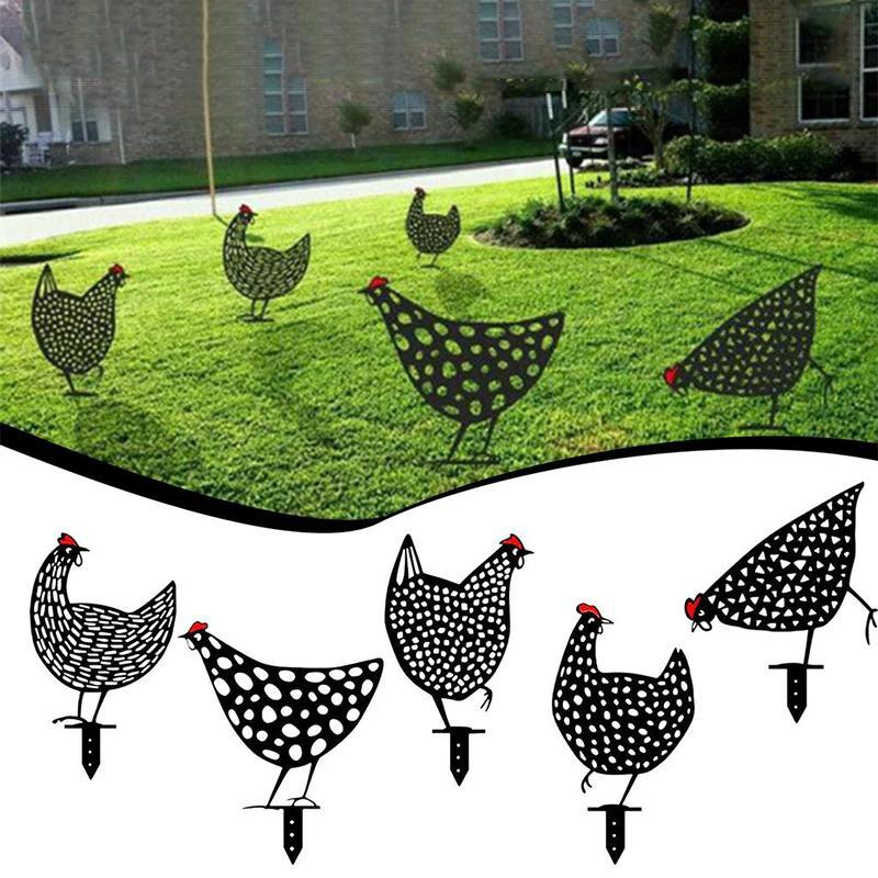 Simulated Chicken Ornament for the Garden by BowLift