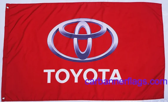 Toyota Flag-3x5ft Trd Banner-100% polyester-Double sided by flagsshop