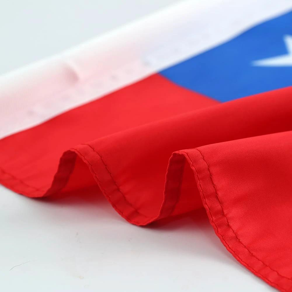 Chilean Flag Car Window Flag of Chile 11X18 Inch(28x46cm) 100% Polyester, Strong White Flagpole by flagsshop