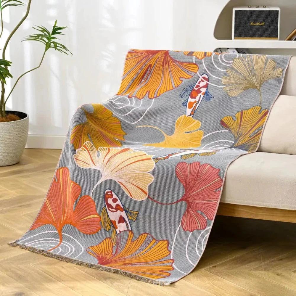 Koi Garden Elegance Gauze Towel by Casa & Beyond