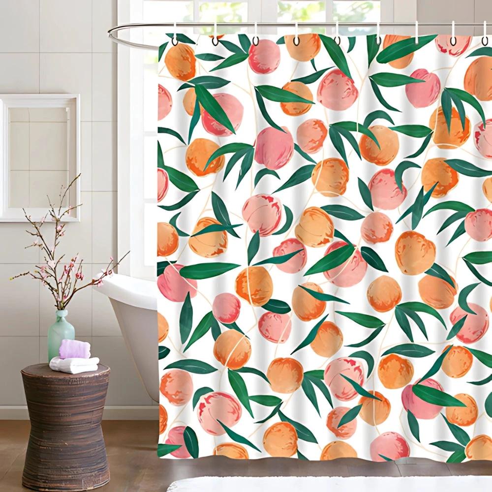Fresh Peach Paradise Shower Curtain by Casa & Beyond