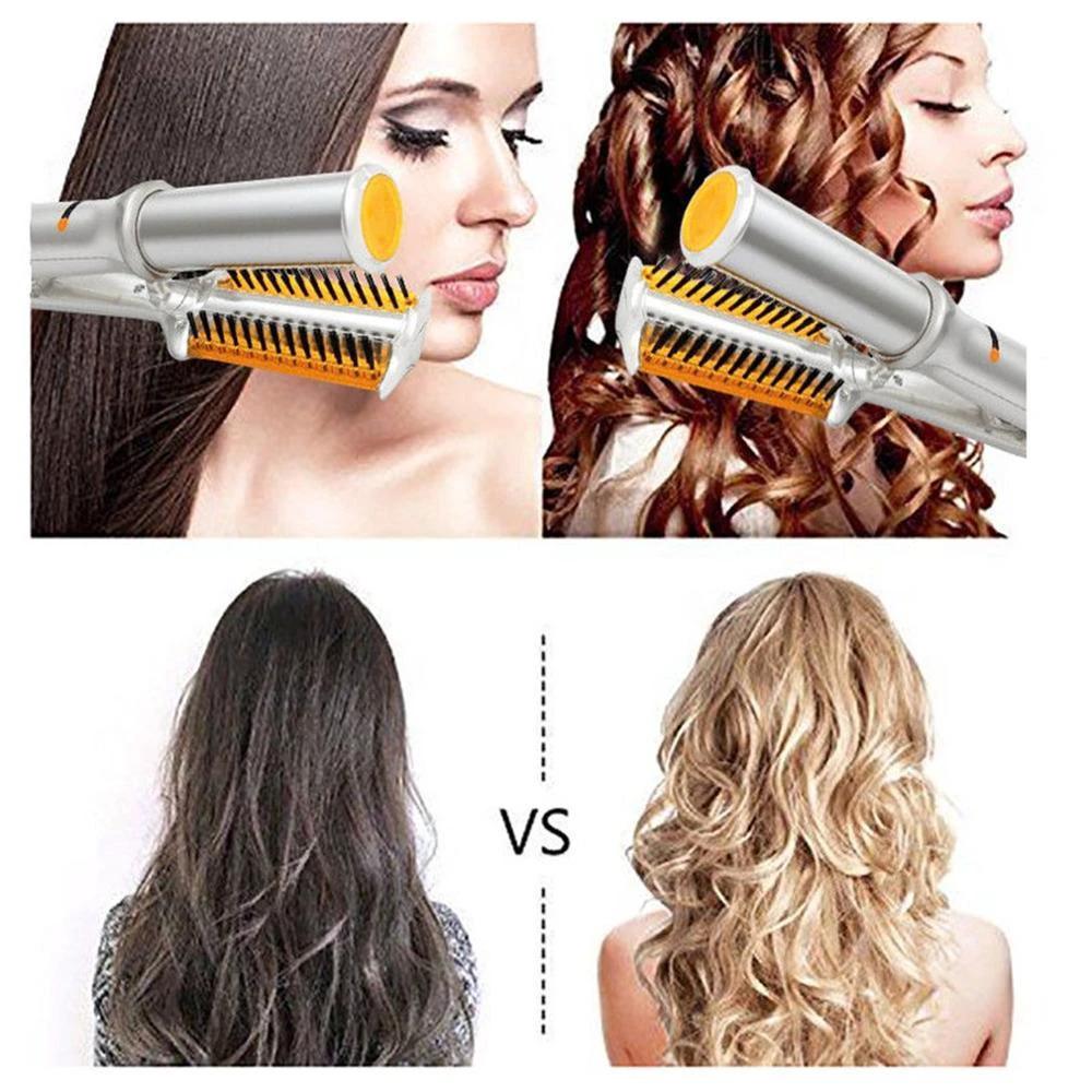 Hair Curling Iron Brush by Bowlift