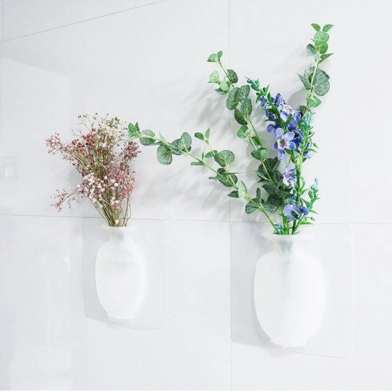 Silicone Sticky Wall Vase by Bowlift