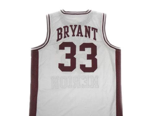 Kobe Bryant Jersey #33 Lower Merion High School Basketball White by My store basketball