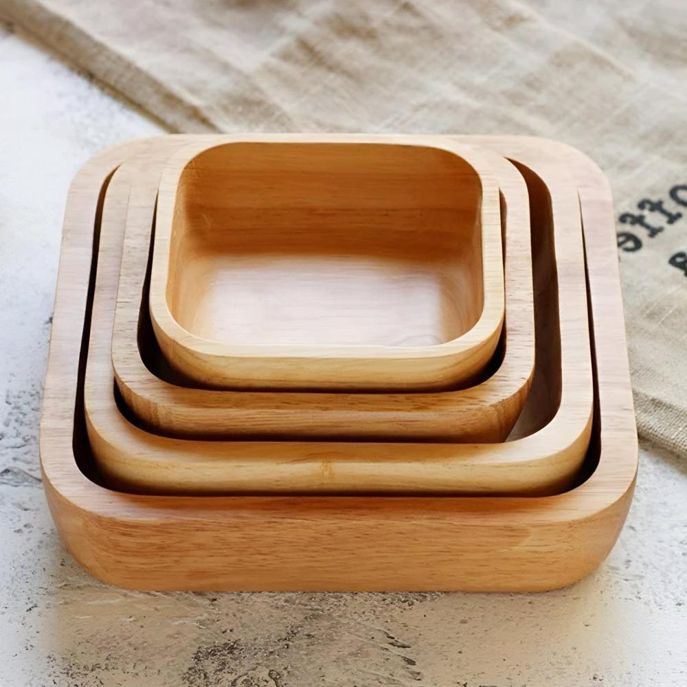 Natural Wood Square Bowl by Casa & Beyond