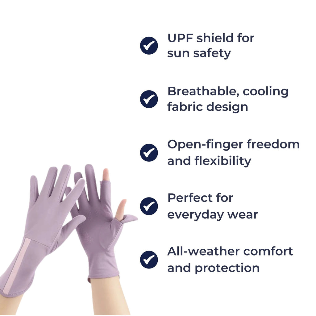 Breathable Cooling Fabric – Open Finger Touchscreen – Lightweight Comfort – Outdoor Driving & Cycling Bowlift by Bowlift