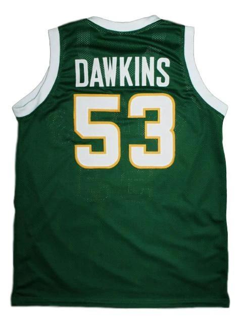 Darryl Dawkins Jersey #53 Evans High School Basketball Sewn Green by My store basketball