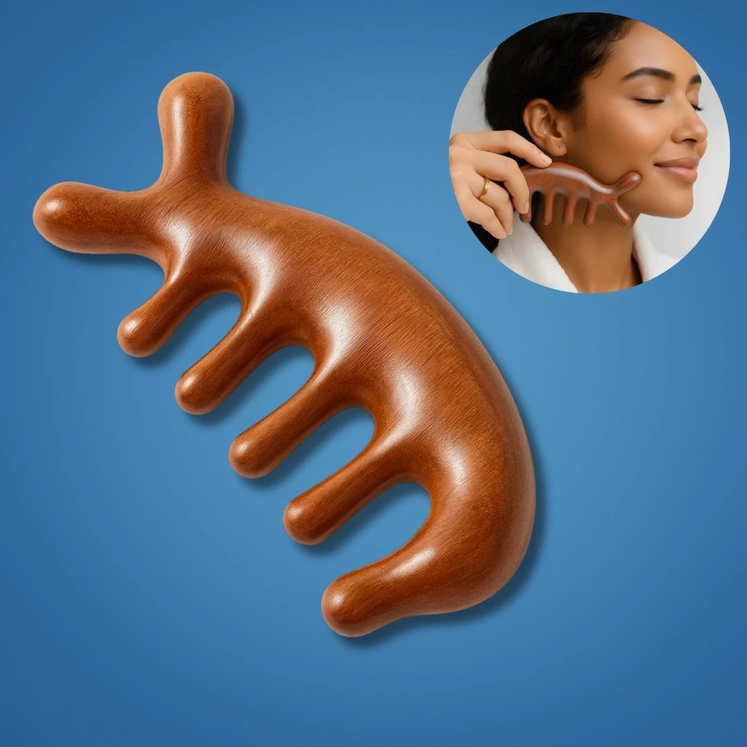 Stress Relief & Hair Health – Natural Sandalwood – Gentle Detangling for Sensitive Scalps Daily Calm Care Bowlift by Bowlift