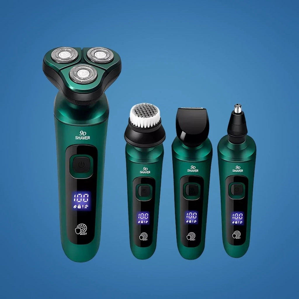 4-in-1 Grooming – Waterproof – LED Display – USB Rechargeable – Wet and Dry Shaving Bowlift by Bowlift