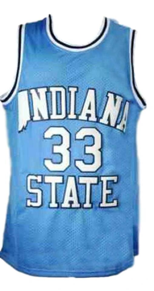 Larry Bird Jersey #33 Indiana State College Basketball Sewn Blue by My store basketball