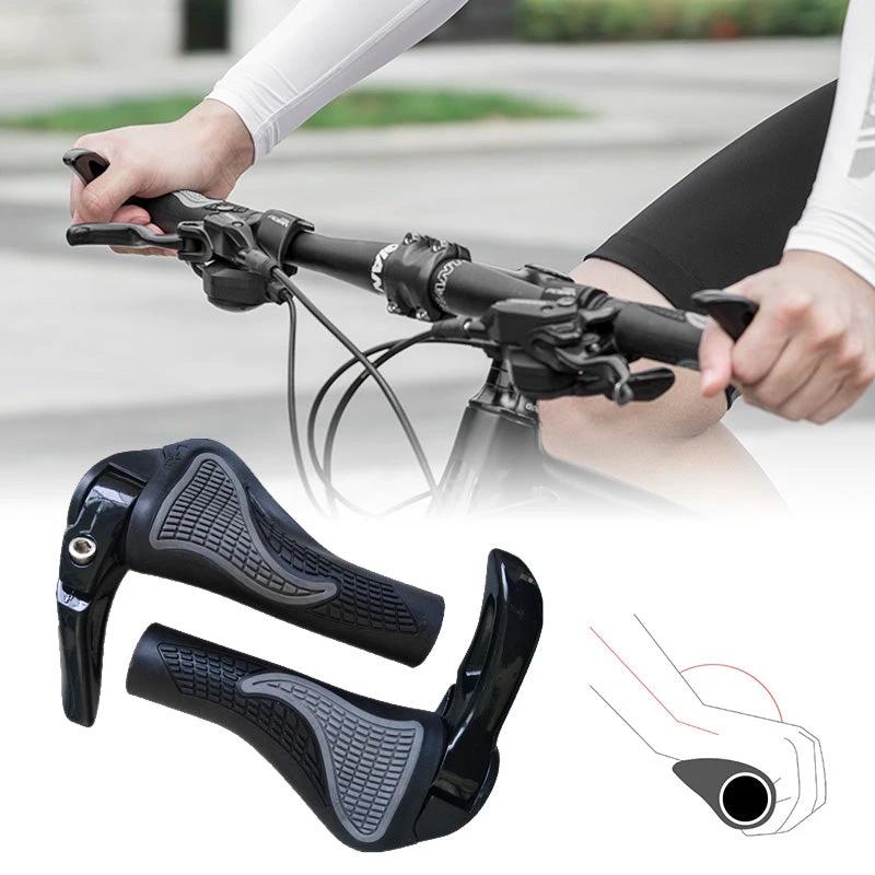 Ergonomic bicycle grips with shock absorption and horns (1 pair) by Bowlift