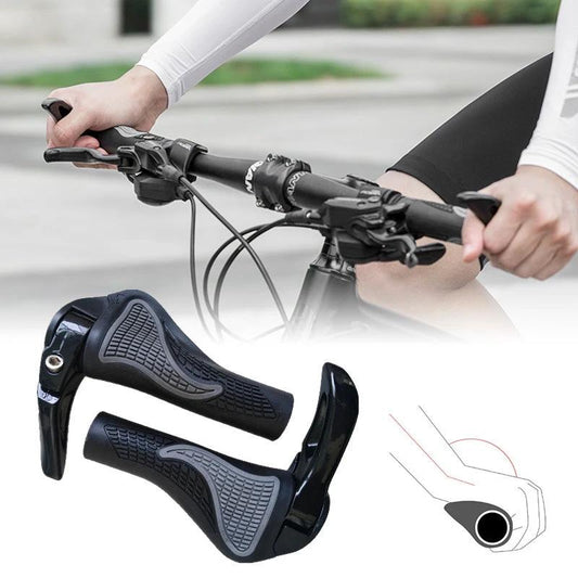 Ergonomic bicycle grips with shock absorption and horns (1 pair) by Bowlift