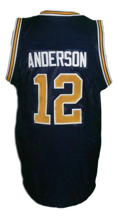 Kenny Anderson Jersey #12 Georgia Tech College Basketball Sewn Navy Blue by My store basketball