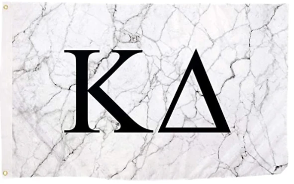 Kappa Delta Sorority Letter Flag -3 x 5 ft KD Banner-100% polyester-2 Metal Grommets by flagsshop