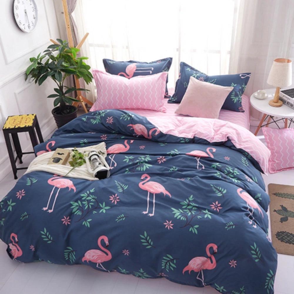 Flamingo Oasis | 3pcs Duvet Cover Set by Casa & Beyond