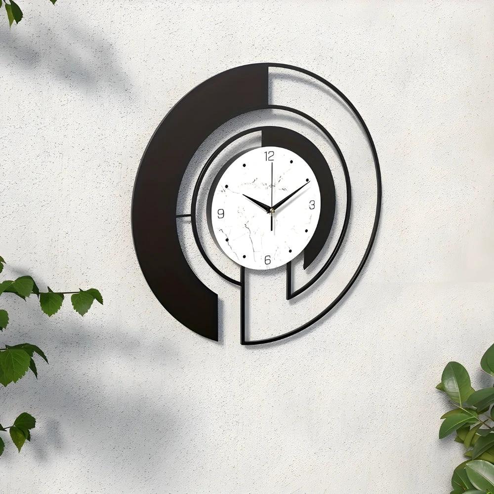 Quiet geometric wall clock with peaceful run for tranquil spaces Bowlift by Bowlift