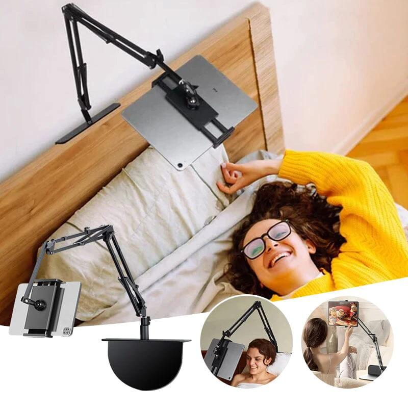 Hidden, extendable table tablet and phone holder by Bowlift