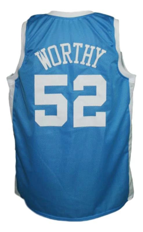 James Worthy Jersey #52 North Carolina College Basketball Sewn Light Blue by My store basketball