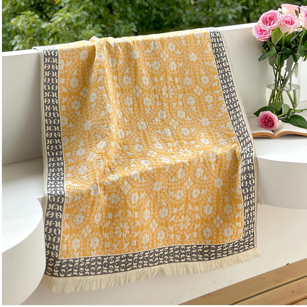 Midnight Swirls Cotton Towel by Casa & Beyond