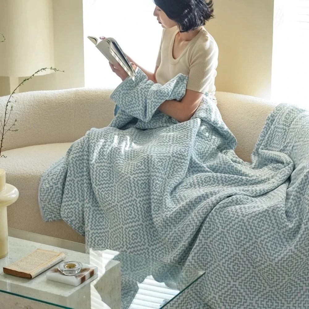 Cozy Maze Pure Cotton Blanket by Casa & Beyond
