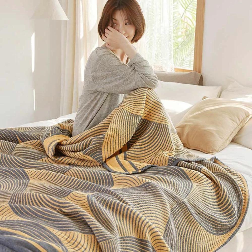 Muslin Reversible Cotton Blanket by Casa & Beyond