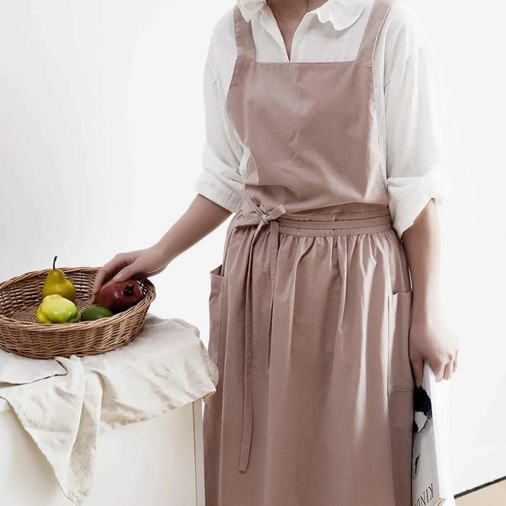 Multipurpose Cotton Apron With Pockets by Casa & Beyond