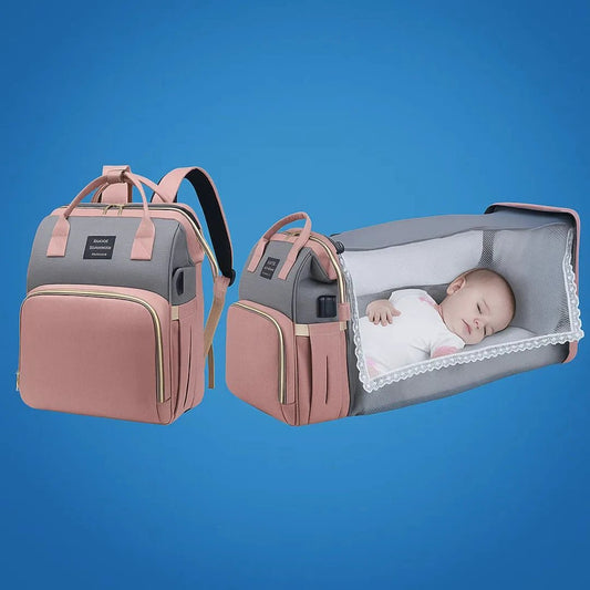 BabyVoyage | Foldable Baby Travel Cot – Waterproof Design – USB Charging Port – Ideal for On-the-Go Parents Bowlift by Bowlift