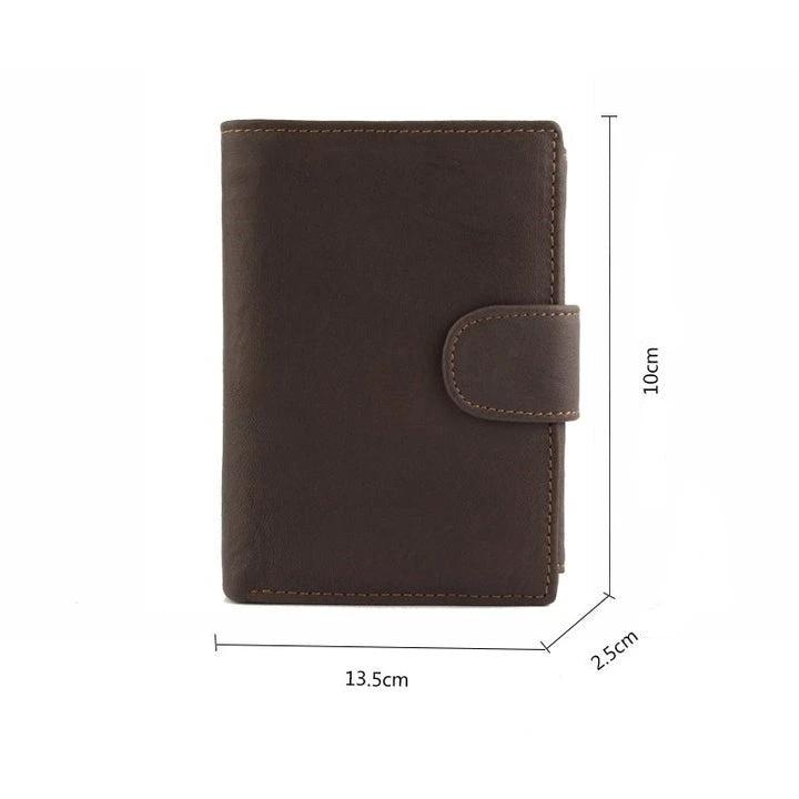 Vintage Leather PU Wallet with three compartments and multiple slots by Bowlift