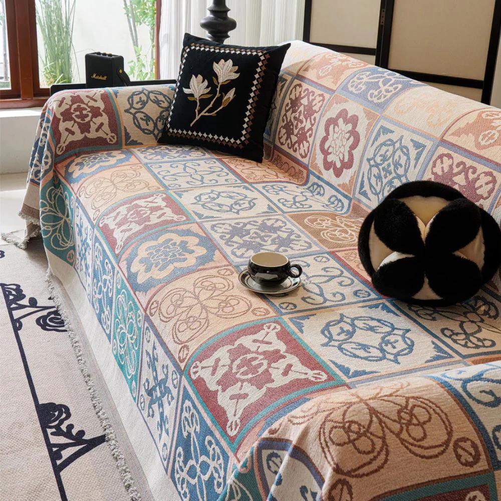 Vintage Mosaic Sofa Cover by Casa & Beyond