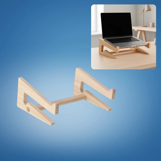 Ergonomic Neck Support – Ventilated Natural Wood – Prevents Overheating – Ideal for Home & Office Use Bowlift by Bowlift