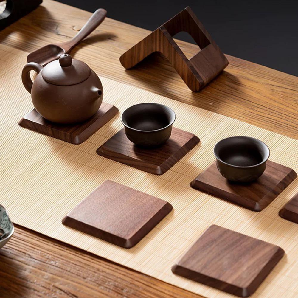 Sleek Stack Wooden Coaster Set | 6pcs by Casa & Beyond
