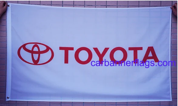 Toyota Flag-3x5ft Trd Banner-100% polyester-Double sided by flagsshop
