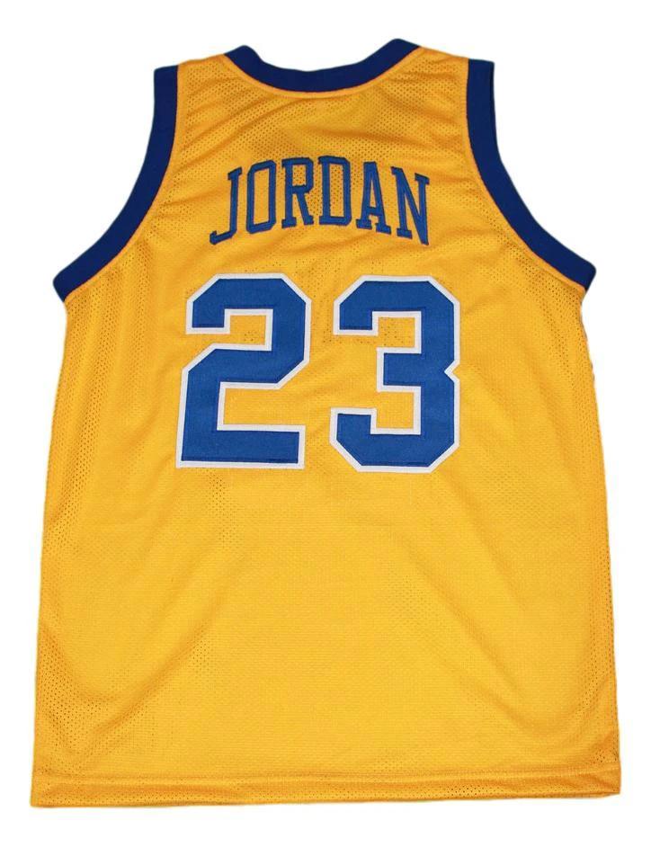 Michael Jordan Jersey #23 Laney High School Basketball Yellow by My store basketball