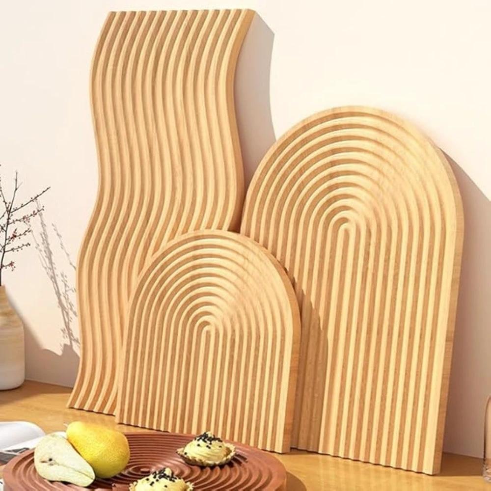 Nordic Ripple Wooden Tray by Casa & Beyond