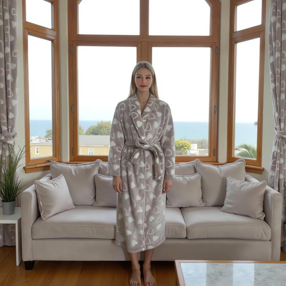 Plush Fleece Bathrobe by Casa & Beyond