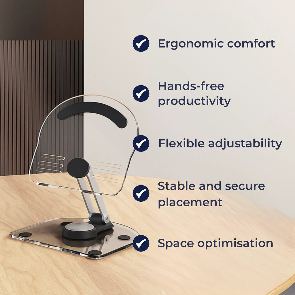 Ergonomic Adjustable Angles – Acrylic Foldable Non-slip – Home Office & Study Bowlift by Bowlift