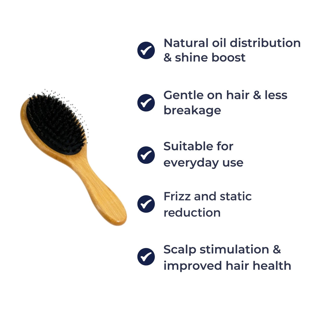 Anti-Frizz Scalp Massage – Natural Dual Bristles – Smooth Healthy Hair Bowlift by Bowlift