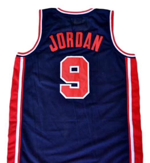 Michael Jordan Jersey #9 Team USA Basketball Navy Blue by My store basketball