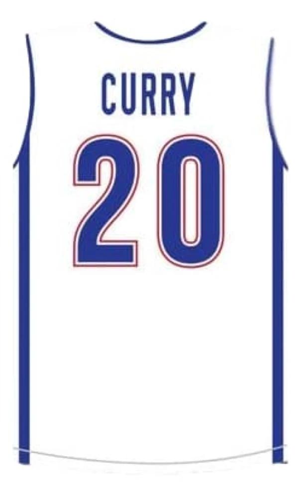 Stephen Curry Jersey #20 Knights High School New Basketball White by My store basketball