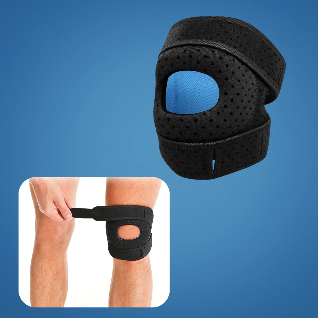 Knee Pain Relief – Breathable Elastic Support – Adjustable Non Slip Strap – Running Training Daily Use Bowlift by Bowlift