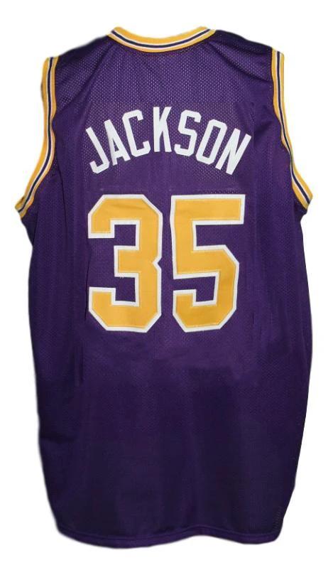 Chris Jackson Jersey #35 College Basketball New Sewn Purple by My store basketball